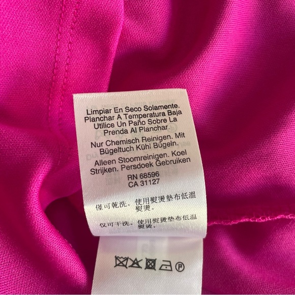 New! DKNY Fuchsia Pink Sleeveless Pleated Mini Shift Dress - 22650 - Picture 11 of 13
